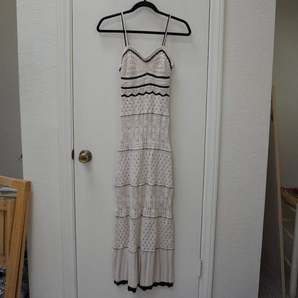 Cream Crochet Olive+Oak Maxi Dress